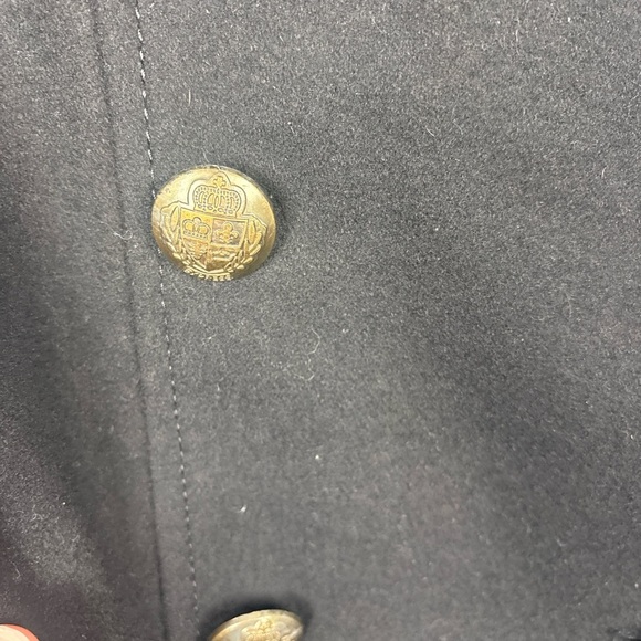 Express Black Trench Coat with Gold Buttons - Picture 3 of 5